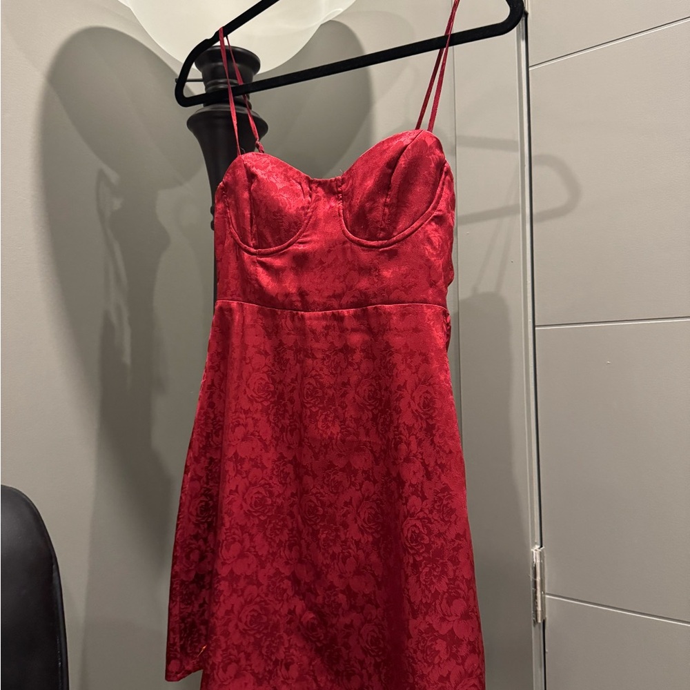 Princess Polly Rich Red Textured Dress